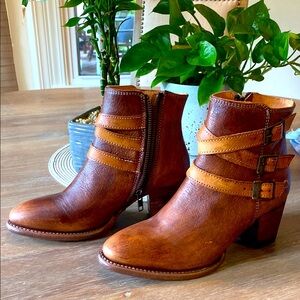 EUC-BedStu 6.5, handmade organic leather brown boots